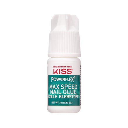 KISS PowerFlex Maximum Speed Nail Glue for Press On Nails, Super Strength Flex Formula Nail Adhesive, Includes One Bottle 3g 