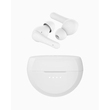 Belkin SoundForm Rhythm True Wireless Earbuds with Built-in Microphone, USB-C Fast Charging, 28H Battery Life, IPX5 Water Res