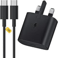 Samsung Phone Charger, Samsung Fast Charging Plug and Cable 1M, USB C Plug with Type C USBC Lead for Galaxy S26 S25 S24 S23 S22 S21 S20 A26 A36 A56 A55 A54 A53 A35 A34 A33 A32 A25 A42 A41 A70 A17 A16
