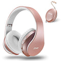 ZIHNIC Bluetooth Headphones Over-Ear, Foldable Wireless and Wired Stereo Headset Micro SD/TF, FM for Cell Phone,PC,Soft Earmu