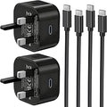 Samsung Fast Charger Plug and Cable 2Pack, Super Fast Charging for Samsung Galaxy S26 S25 S24 S23 S22 S21 S20 A17 A16 A32 A33 A34 A35 A36 A52 A53 A54 A55 A56 A25 A26, Type C Lead 1M and Plug USB C PD