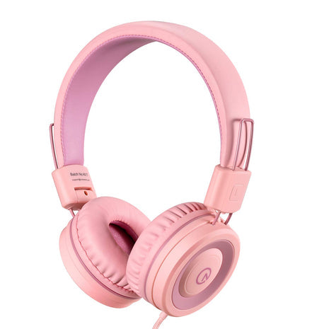 noot products Kids Headphones K11 Foldable Stereo Tangle-Free 5ft Long Cord 3.5mm Jack Plug in Wired On-Ear Headset for iPad/