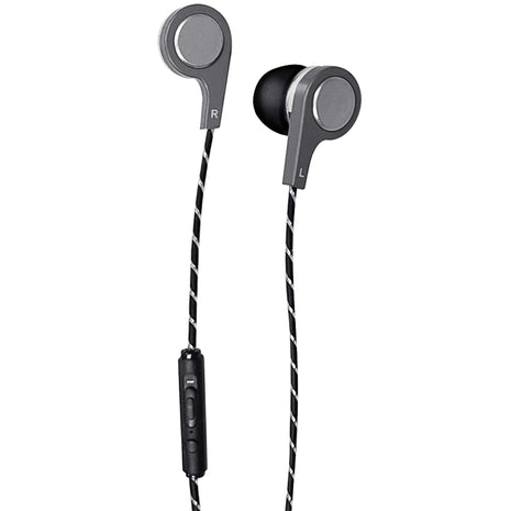 Maxell Bass 13 Metallic Earbuds with Microphone, 4 Ft Cord, Silver | Dynamic heavy bass with crystal clear highs & mids - sof