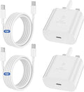 Samsung Fast Charger, 2Pack Samsung Charging Plug UK USB C and 1M Cable USBC to Type C Lead for Galaxy S26 S25 S24 S23 S22 S21 S20 A32 A33 A34 A35 A36 A53 A54 A55 A56 A52 A17 A16 A25 A26 A22 A23 A24