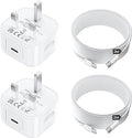 for iPhone 17 16 15 Charger, USB C Fast Charging Adapter with 2M Cable | [USBC to C], 2 Pack 25W PD Plug for iPhone 17/17 air/16/15/15/Pro/Pro Max, iPad Pro/Air/Mini