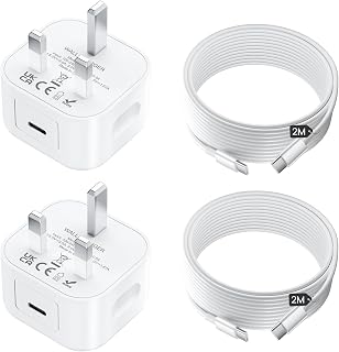 for iPhone 17 16 15 Charger, USB C Fast Charging Adapter with 2M Cable | [USBC to C], 2 Pack 25W PD Plug for iPhone 17/17 air/16/15/15/Pro/Pro Max, iPad Pro/Air/Mini