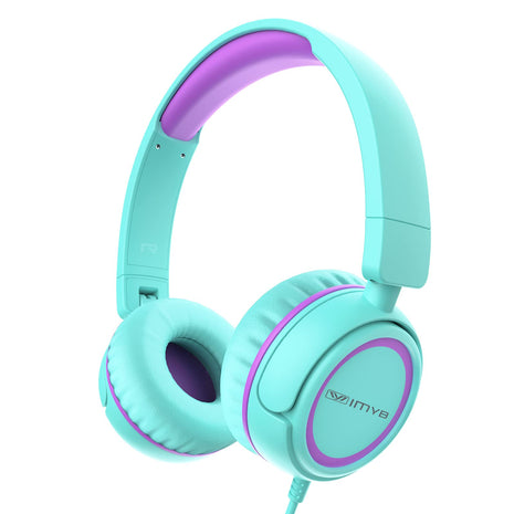 IMYB V1 Kids Headphones, 85dB Safe Volume for School, Toddler 2-12, Adjustable Foldable Durable Wired Cord, iPad Kindle Table
