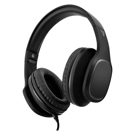 V7 HA701-3NP Over-Ear Headphones with Microphone and Volume Control, Foldable, Call Answering for Cellphones, Tablets, Smartp