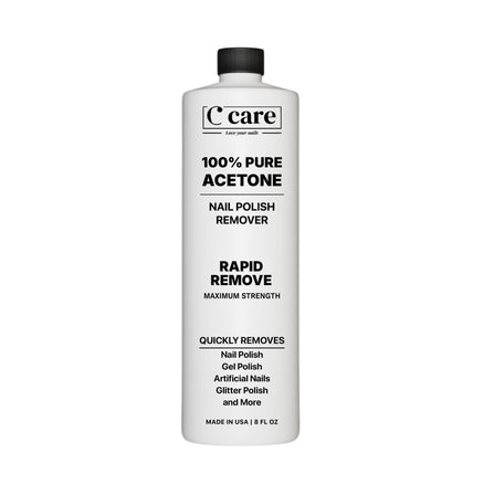 100% Pure Acetone Nail Polish Remover | Professional Quality | Easy To Use | Rapidly Removes Natural, Gel, Acrylic, and Glitt