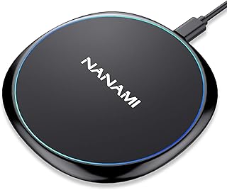 NANAMI Wireless Charger for iPhone and Samsung - Wireless Charging Pad 10W Max for iPhone 17 16 15 14 13 12 SE2 11 Xs XR X New Airpods and Galaxy S26 S25 Ultra S25+ S24 FE S23 S22 S21 S20 S10