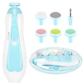 Qunlions life Electric Nail File Drill for Baby No Sharp Claws Hurt, 6 in 1 Safety Cutter Trimmer Clipper for Toes and Finger