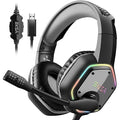 EKSA E1000 USB Gaming Headset for PC, Computer Headphones with Microphone/Mic Noise Cancelling, 7.1 Surround Sound, RGB Light