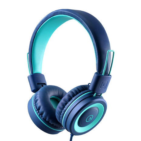 Kids Headphones - noot products K11 Foldable Stereo Tangle-Free 3.5mm Jack Wired Cord On-Ear Headset for Children/Teens/Boys/