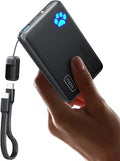 INIU 45W Fast Charging Power Bank, 40% Smaller 10000mAh Portable Charger | Flight-Safe, Detachable USB C Cable, Travel Essential, External Battery Phone Pack for iPhone 17 16, Samsung S26, Xiaomi etc