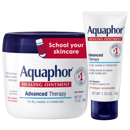 Aquaphor Healing Ointment Advanced Therapy Skin Protectant Skin Care Set, Body Moisturizer for Dry Skin, Minor Cuts and Burns