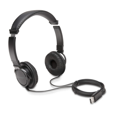 Kensington USB-A Hi-Fi Headphones, On-Ear Headset, 6ft Cord, for Kids, for Adults, for School, Padded Adjustable Headband (K9