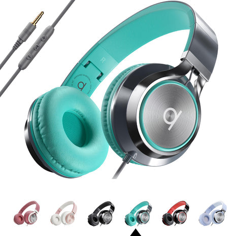 ARTIX CL750 Adults & Kids Headphones with Cord, Microphone & Volume Control - Wired Headphones with Mic, Plug In Teens Corded
