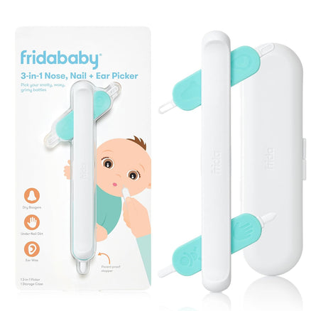Frida Baby 3-in-1 Nose, Nail + Ear Picker by Frida Baby the Makers of NoseFrida the SnotSucker, Safely Clean Baby's Boogers, 
